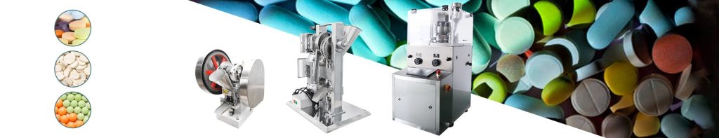 Tablet press equipment used to compress prepared powder or granules