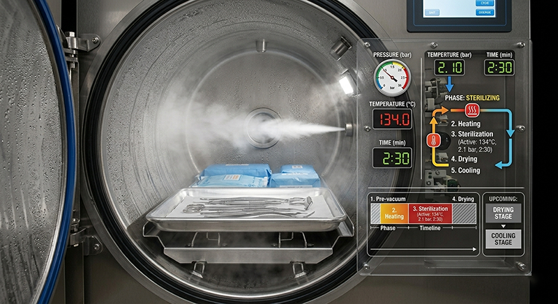 Steam autoclave application