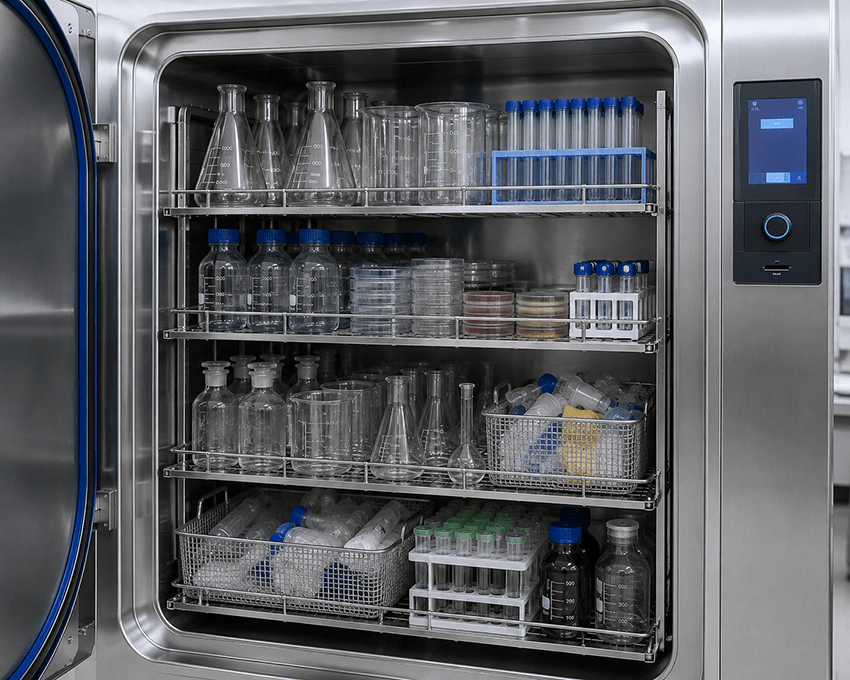 mixed loads for vertical autoclave