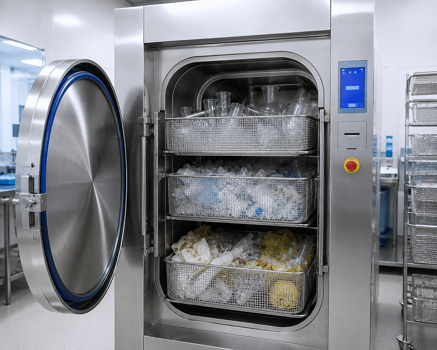 waste baskets for vertical autoclave
